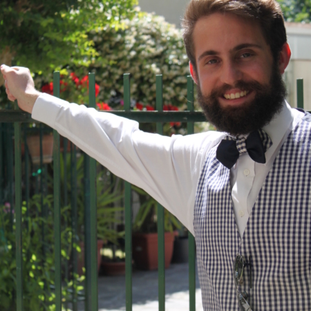 Men's vest and bow tie handmade, made to measure