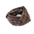 Scaldacollo, sciarpa ad anello, tartan,campari, rosso, blu