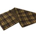 Scaldacollo, sciarpa ad anello, tartan, cuoio, marrone, giallo